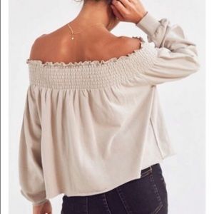 Kimchi Blue Off the Shoulder Sweatshirt Top